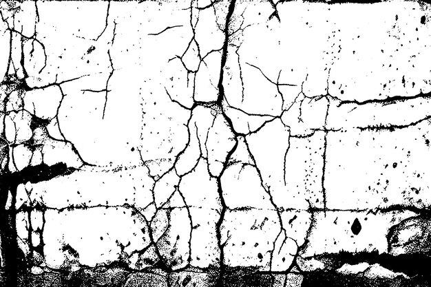 Photo a black and white photo of a wall with a large crack in it