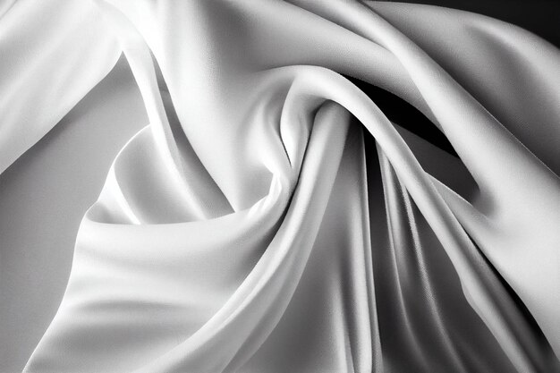 Black and white photo of a white cloth generative ai