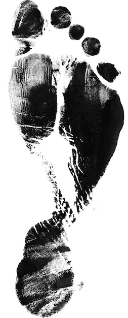 A black and white photo of a woman's shoe with the word " on it "