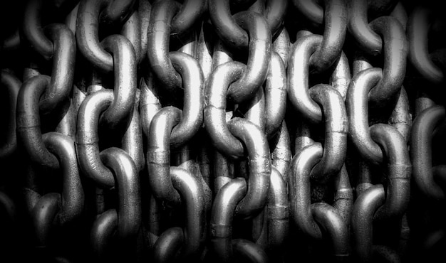 black and white picture of chains