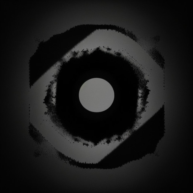 Foto un'immagine in bianco e nero di un cerchio con un cerchio al centro