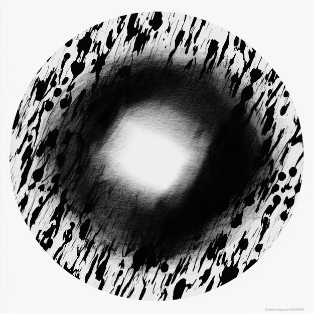 Premium AI Image | a black and white picture of a circle with the word