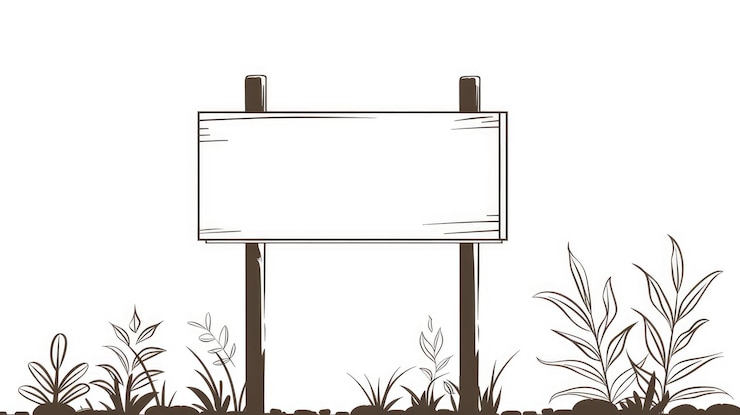 Photo 花と葉のフレームの黒と白の絵