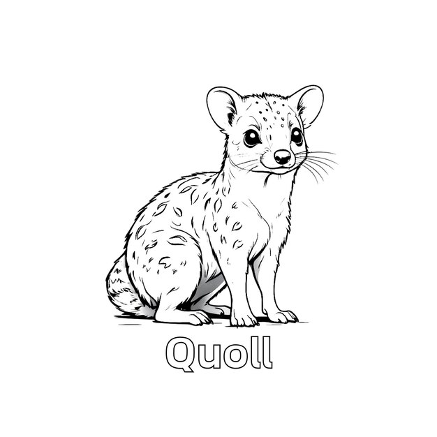 Foto arte in bianco e nero di quoll line