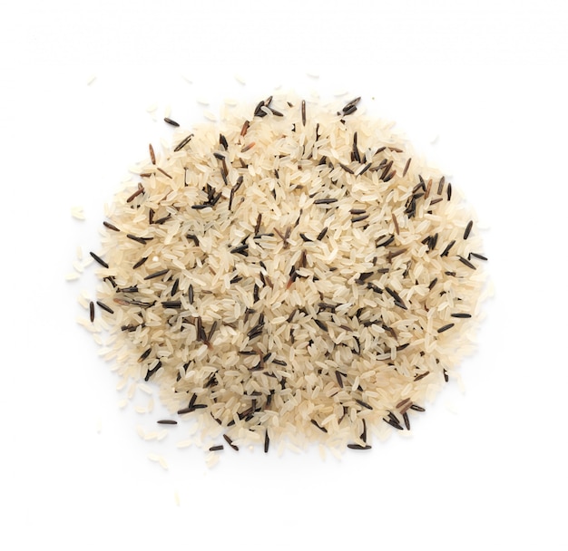 Black and White Rice Isolated