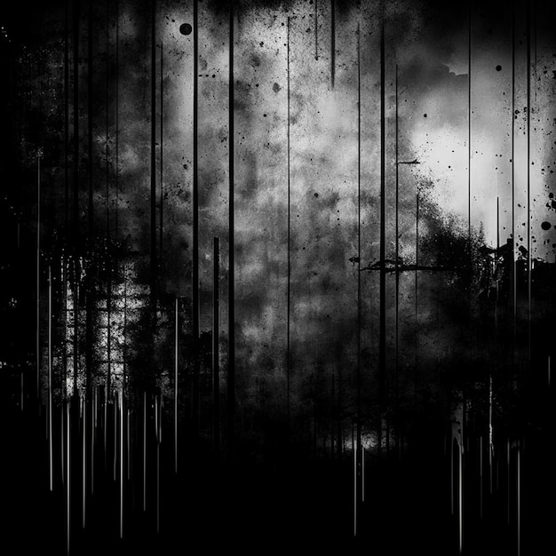 Photo black and white rough scratch concrete wall abstract background
