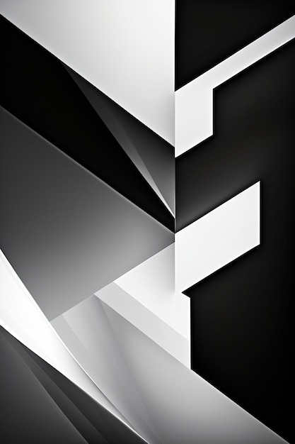 Black and White Shapes Background