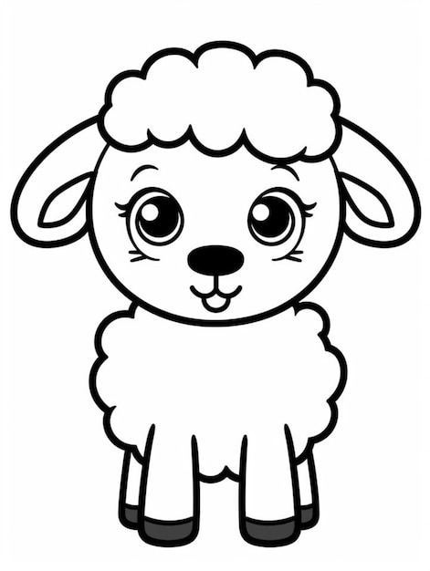 a black and white sheep with a big nose and a big nose. generative ai.