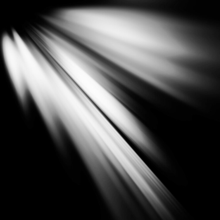 Black and white shine motion effect Abstract glowing background Grayscale sparkle Monochrome wallpaper Colorless texture backdrop and banner