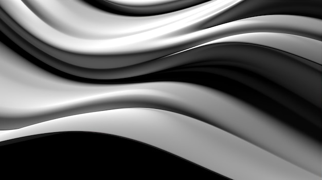 黒と白の銀の抽象的な背景 生成 AI で作成