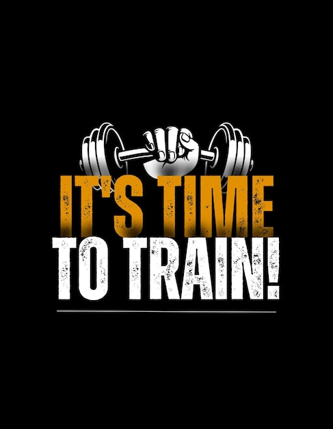 Black and White Simple Fitness Gym T Shirt Design