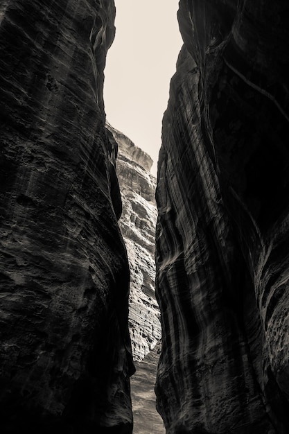 The Black and White Siq in Petra Jordan