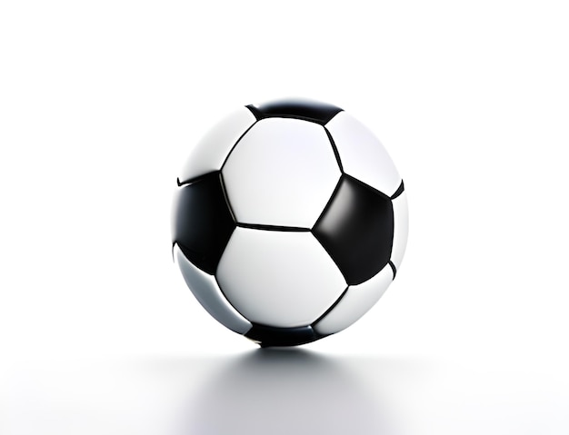 Black and white soccer ball Photo AI generated