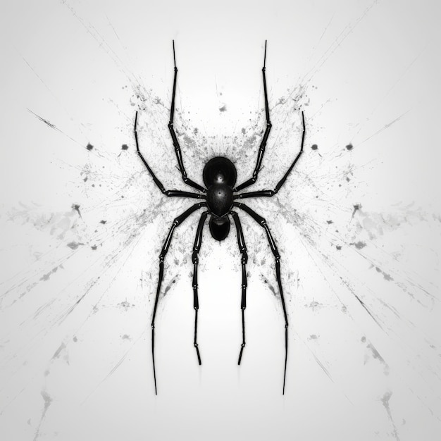 Black And White Spider A Minimalist Stroke Innovator