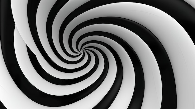 Photo black and white spiral generative ai