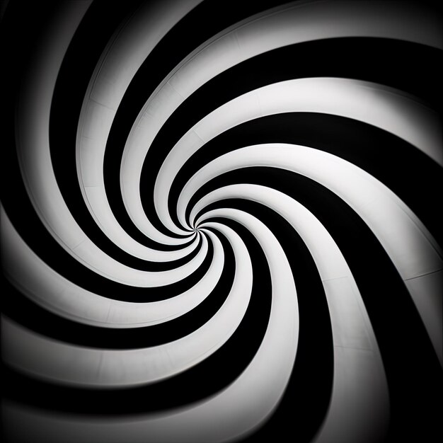 Photo a black and white spiral is shown in this image