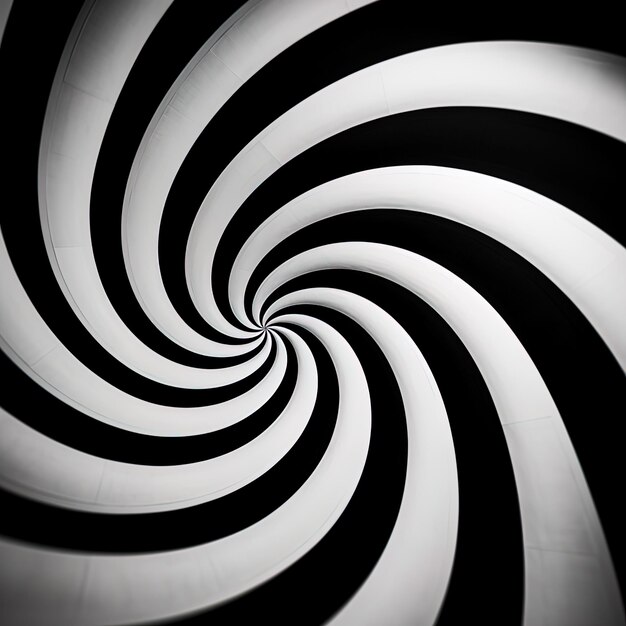 Photo a black and white spiral is shown in this image