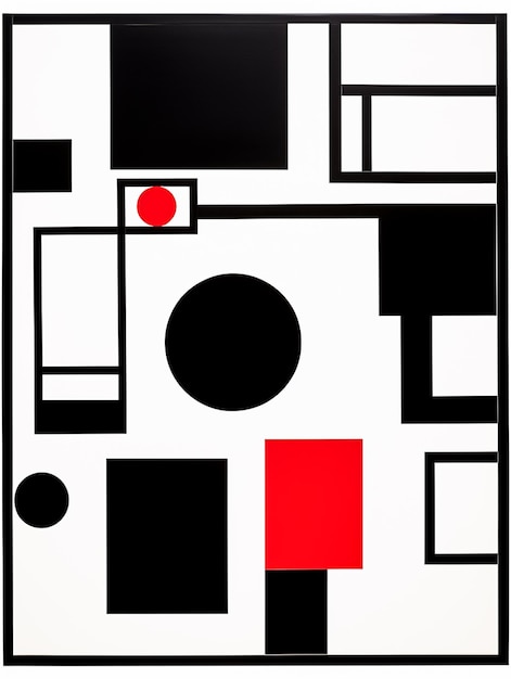 black white square design on a white background