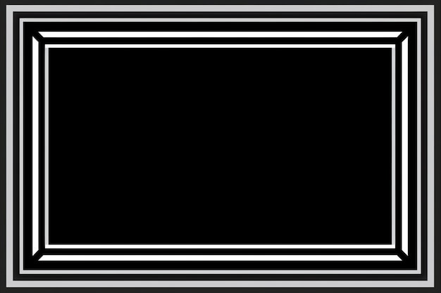 черно-белая квадратная рамка на черном фоне