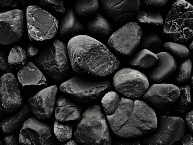 Black and white stone texture in the style of 8k dark black and indigo