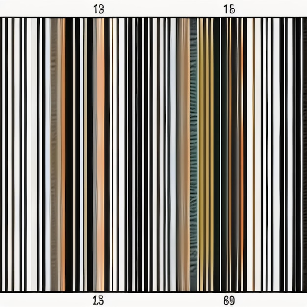 15 という数字が描かれた黒と白の縞模様のバー。