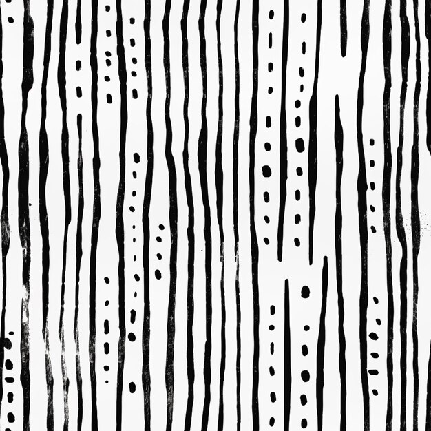 Photo black and white striped pattern generative ai