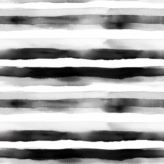 A black and white striped pattern with watercolor stripes generative ai