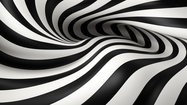 Photo black and white stripes abstract background 3d render illustration