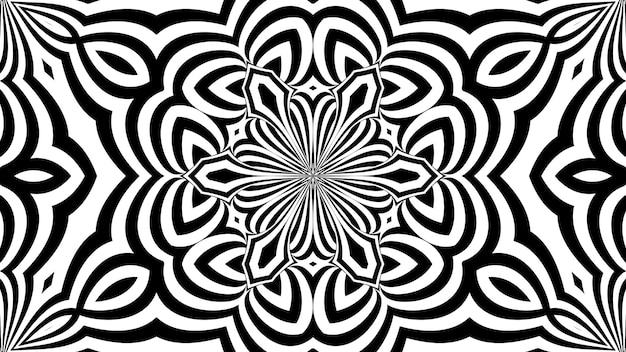 Black and white stripes Computer generated abstract background 3D render