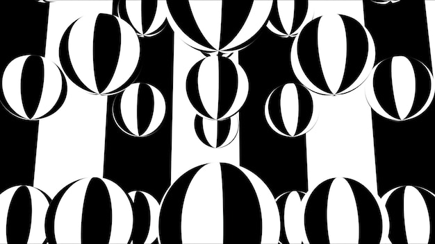 Black and white stripes Computer generated abstract background 3D render