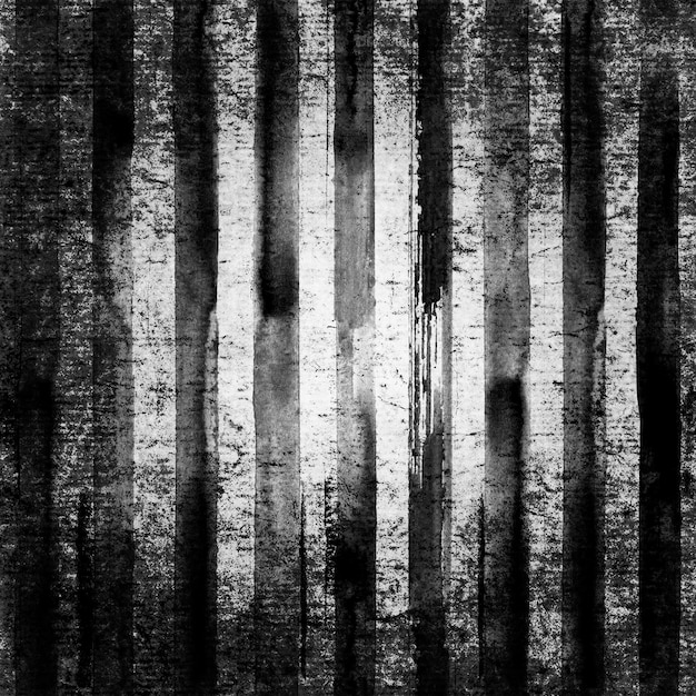 Black and white stripes grunge vintage background. Watercolor hand drawn striped backdrop. Watercolour abstract texture. Art rough urban splattered dirty style.