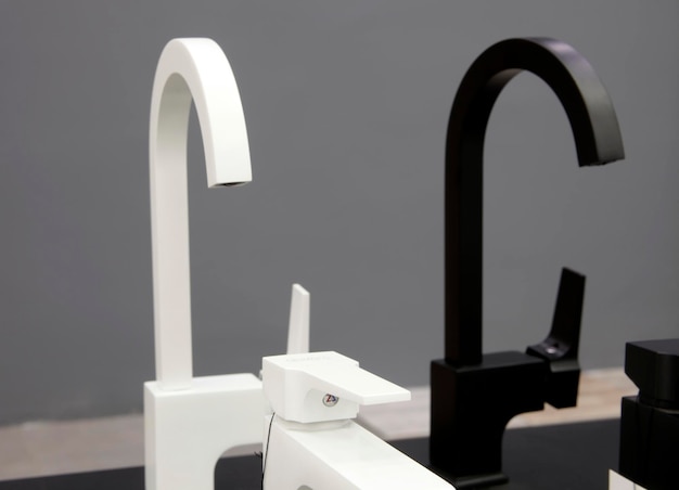 Black and white stylish faucets