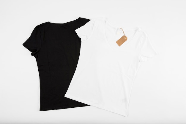 Black and white t-shirts with price tag