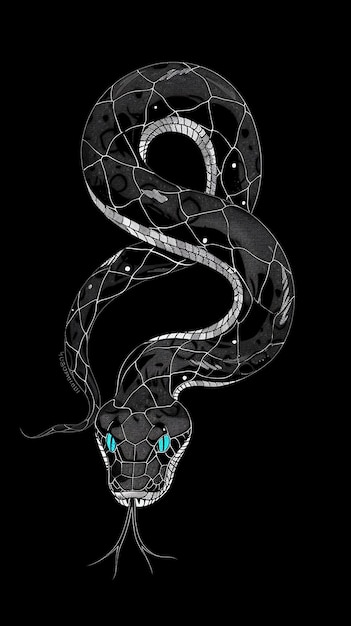 a black and white tattoo drawing of a digital art animal