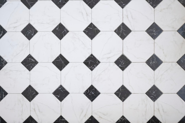 Photo black and white tile pattern