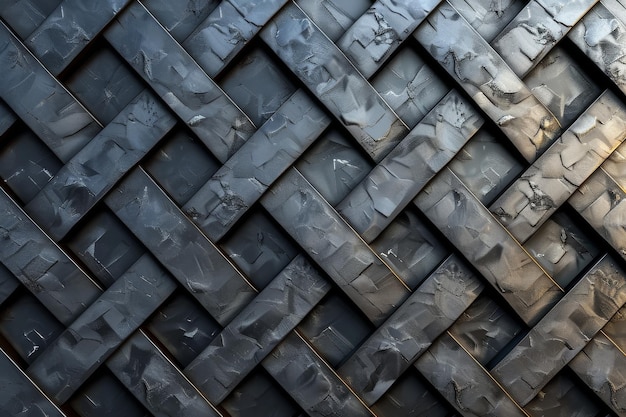 Black and White Tiled Wall With Central Light