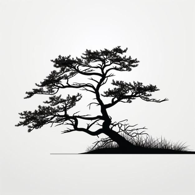 black and white tree background