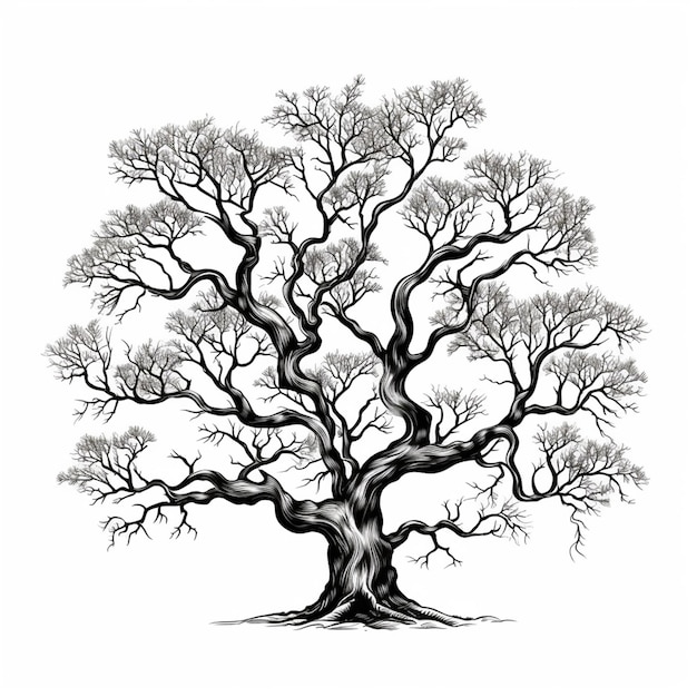 black and white tree background