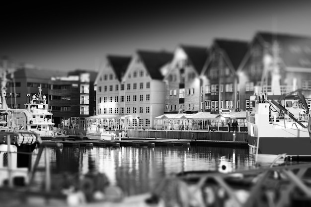 Black and white Tromso pier background  hd