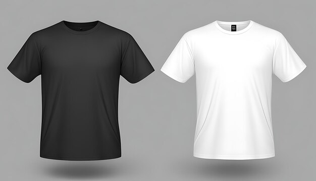 Black and white tshirt design mockup and grey white background amp black and white tshirt mockup