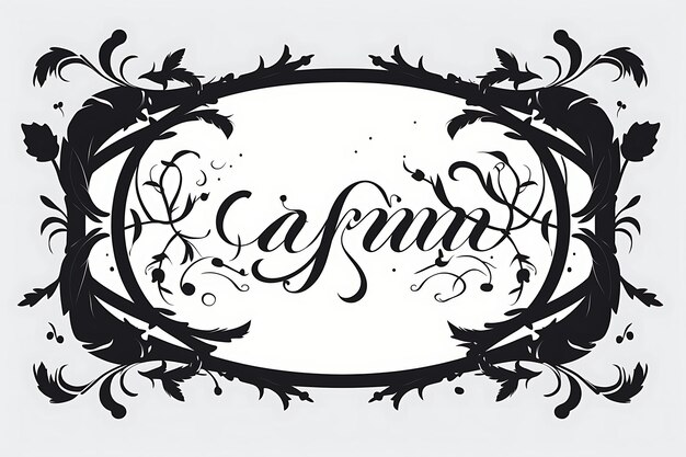 Black and white vector text frame and typography designs for laser cut and cnc cavity eng creative