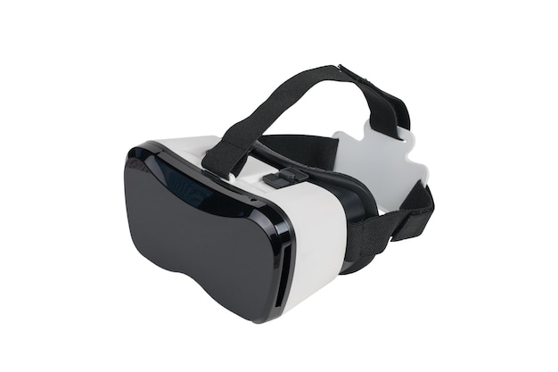 Black and white vr glasses isolated on a white background