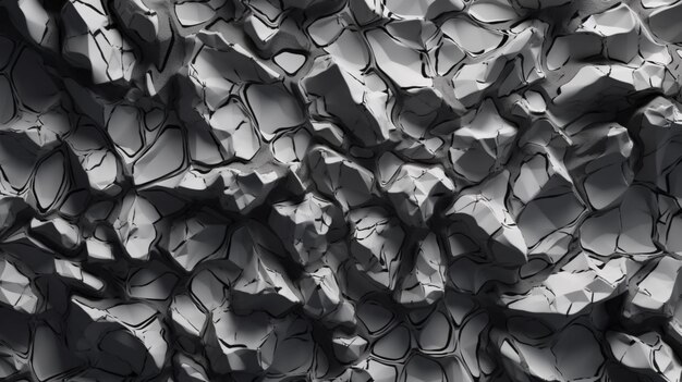 Black white vulcanic rock textureCloseupGenerative AI