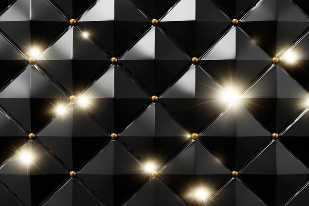 Photo a black and white wall with a black and white diamond pattern