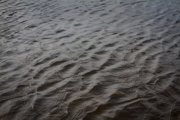 Black and white water surface with bright sunlight reflections