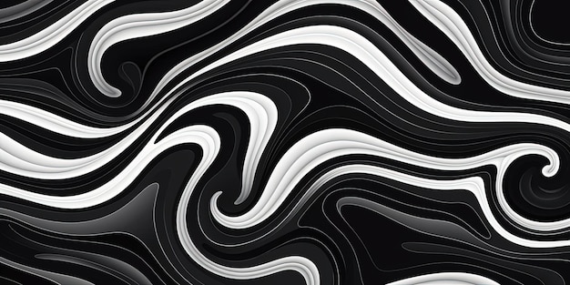 a black and white wavy pattern in the style of surreal animation