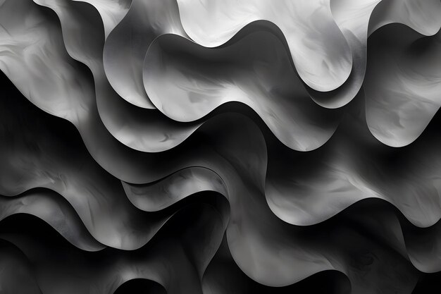 Black and White Wavy Pattern