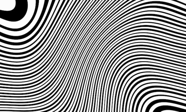 Black and white wavy striped background