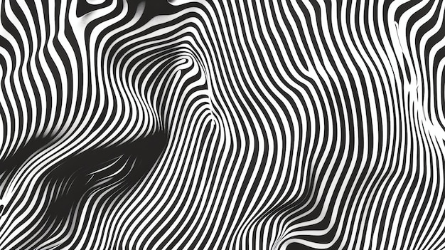 Black and white wavy stripes Can be used as a background for text images or videos