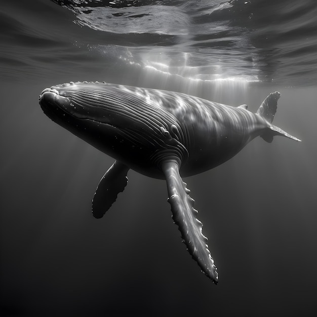 Black and White Whale